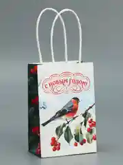 Белый пакет крафтовый "Зимушка"