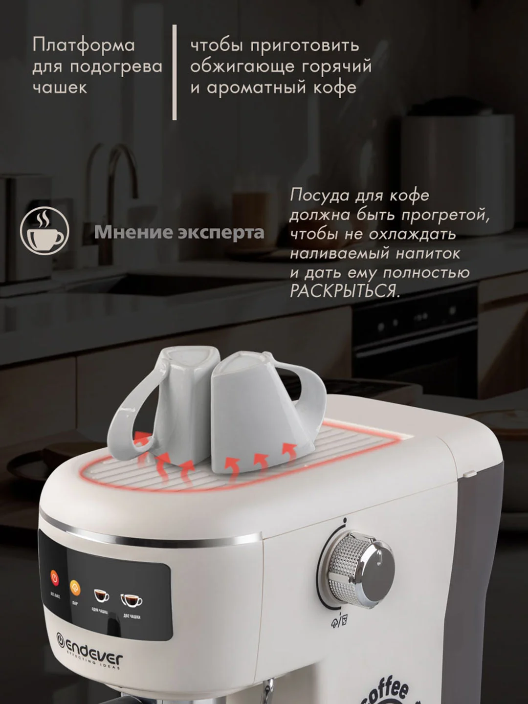 Кофеварка рожкового типа ENDEVER Costa-1096