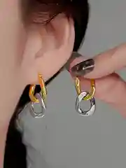 Женские серьги-цепочки металлические