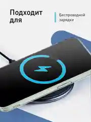 Прозрачный чехол для Apple iPhone 15 силиконовый ROSCO с карманом для карт, защитой камер, картхолдер