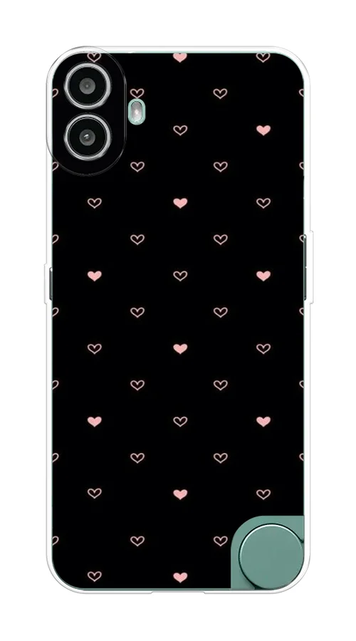 Черный силиконовый чехол на CMF Phone 1 / CMF Фон 1 прозрачный, с принтом, защита камеры