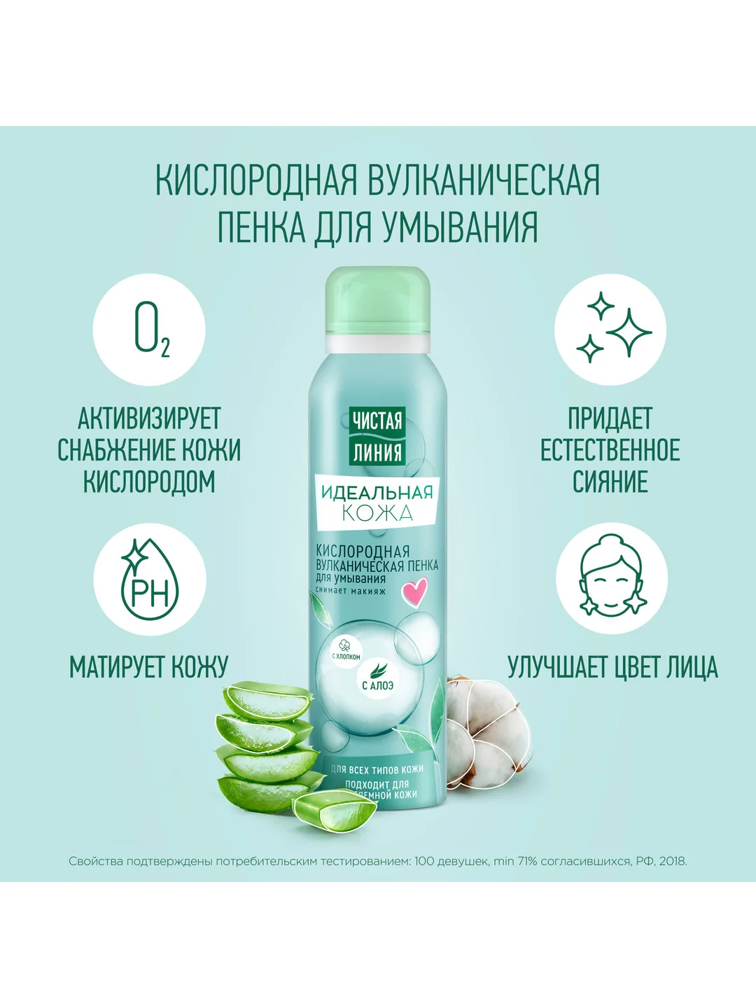 Пенка для умывания вулканическая Чистая Линия, 150 мл