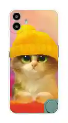Желтый силиконовый чехол на CMF Phone 1 / CMF Фон 1 прозрачный, с принтом, защита камеры