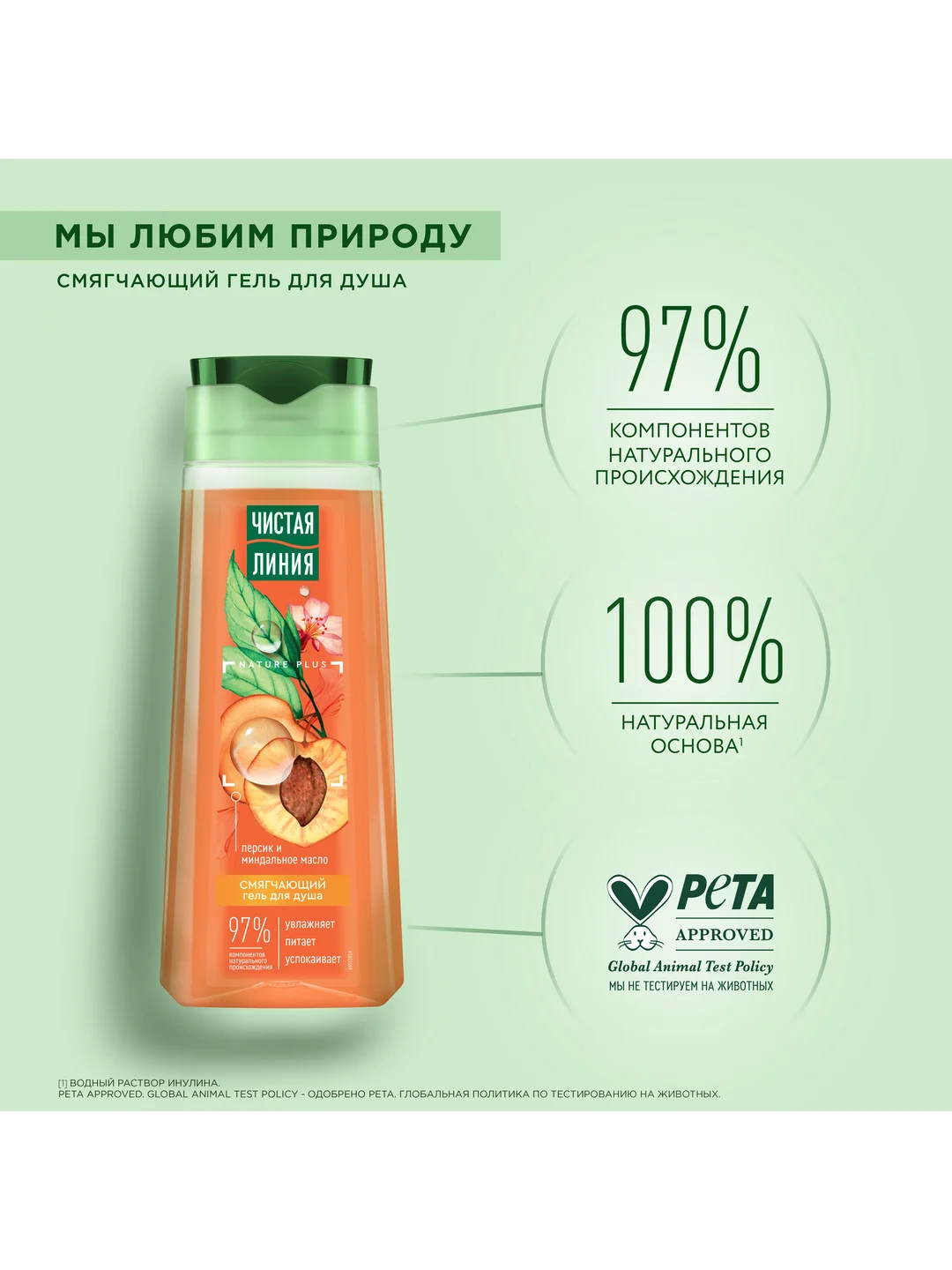 Гель для душа Чистая Линия "Смягчающий", 250 мл