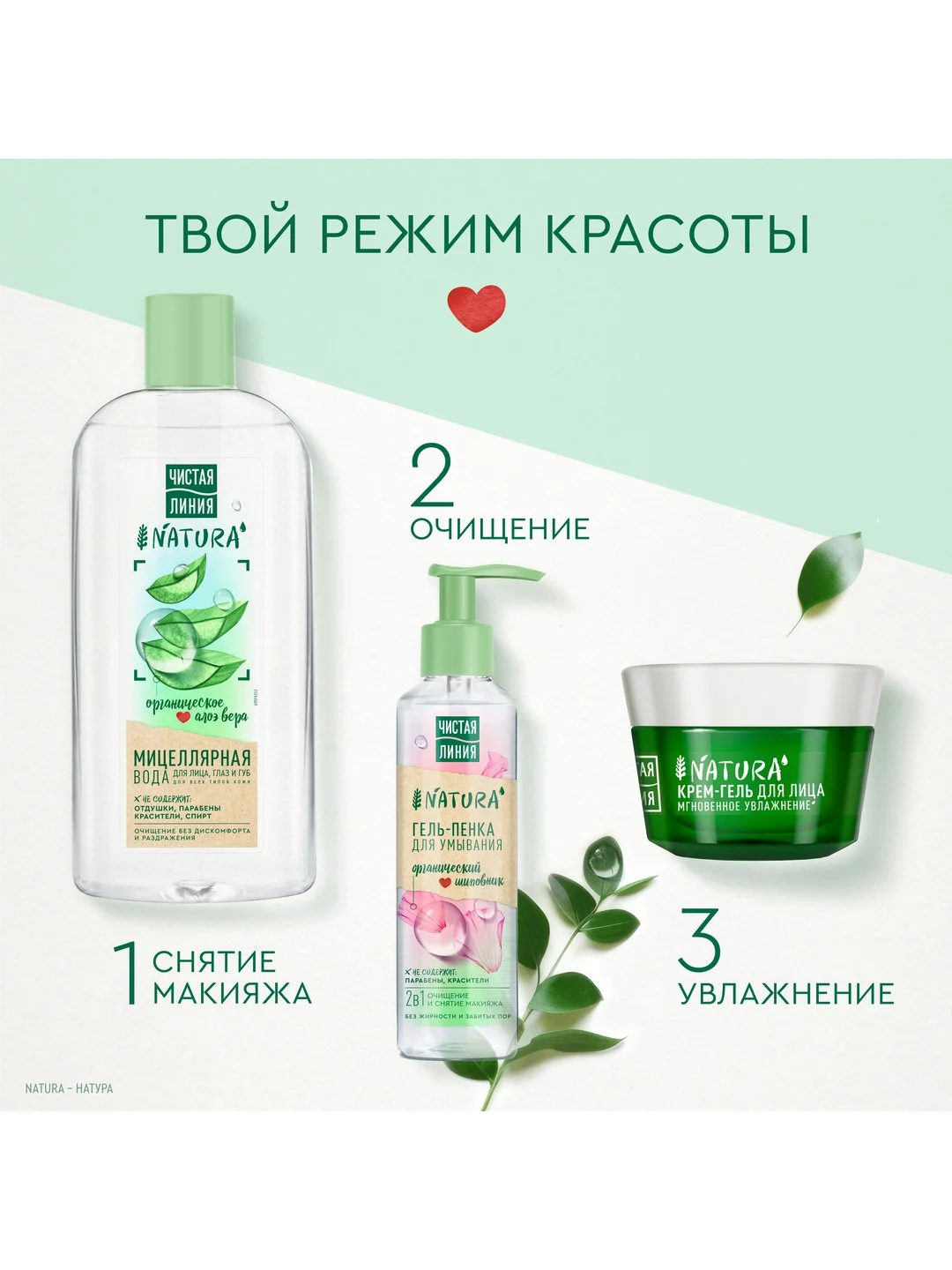 NATURA Мицеллярная вода для всех типов кожи 400 мл