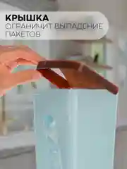 Белый держатель-корзина для хранения пакетов, бахил КАРТОФАН, органайзер-контейнер на стену