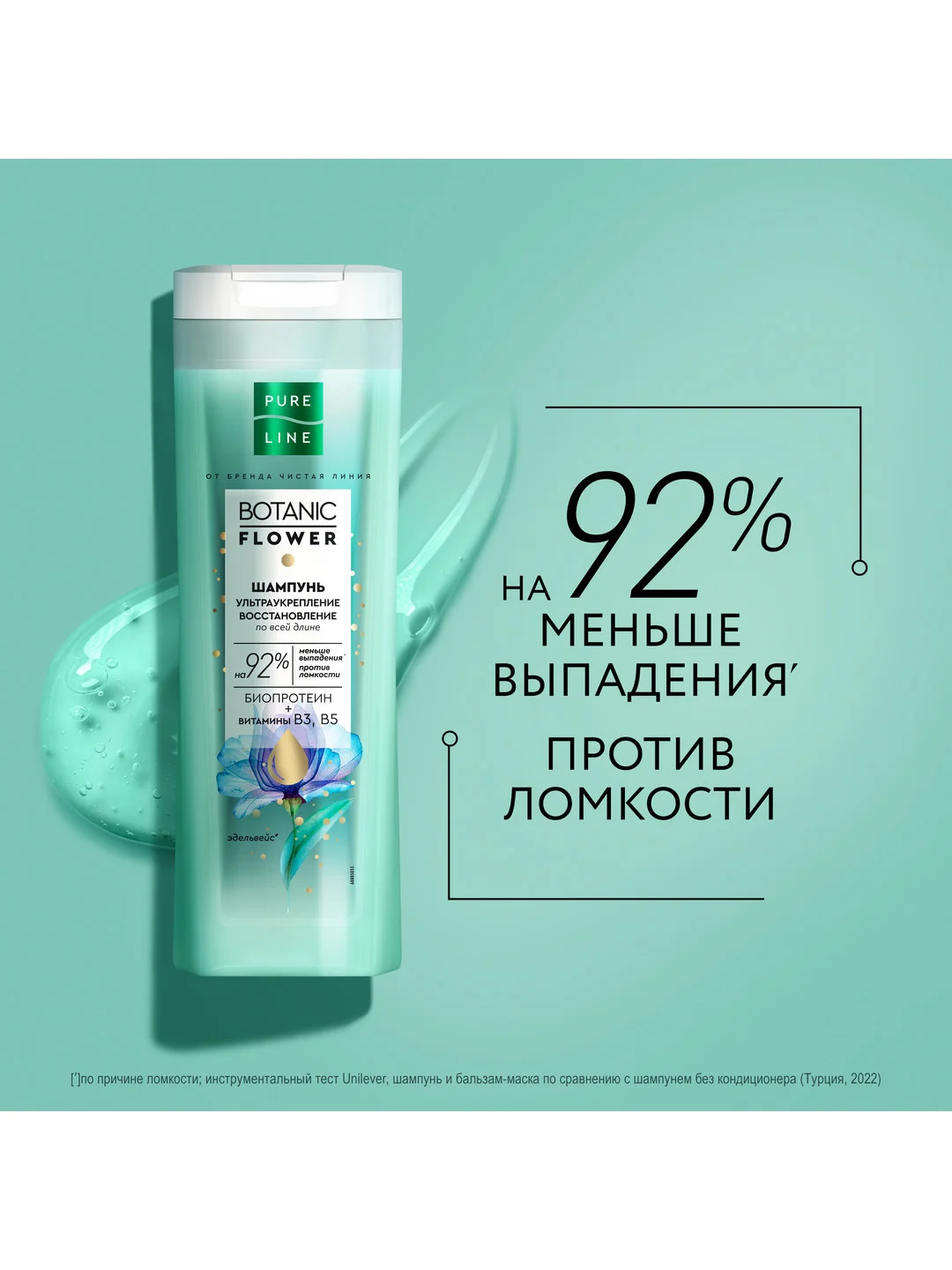 Шампунь "Ультраукрепление" PureLine, 400 мл