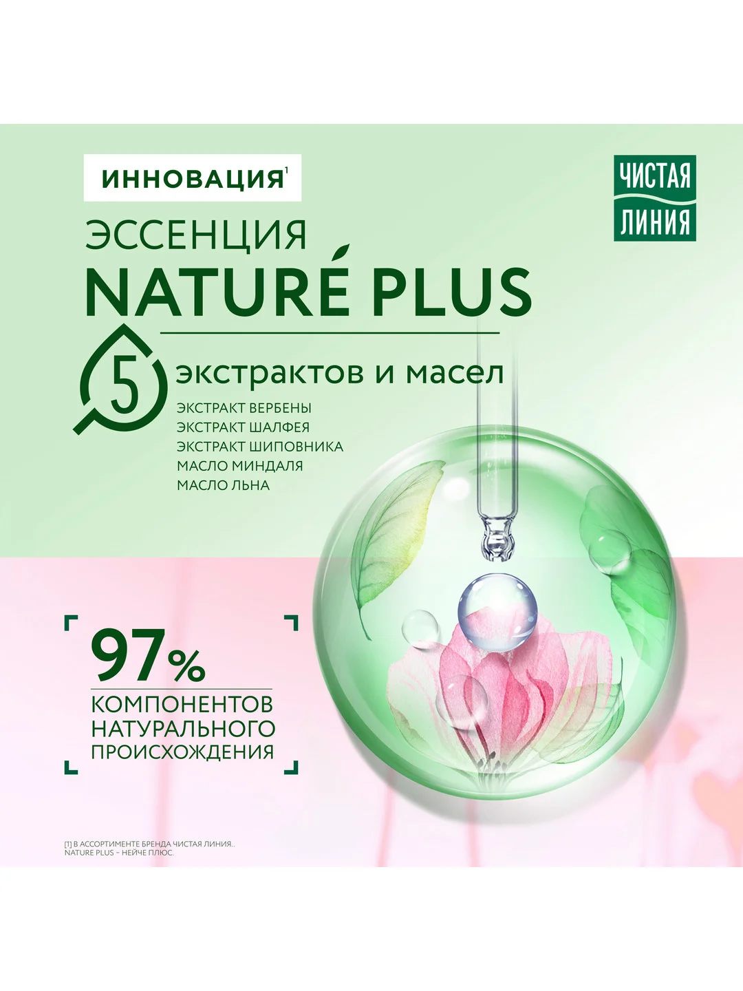 Чистая линия крем-гель для душа, 750 мл