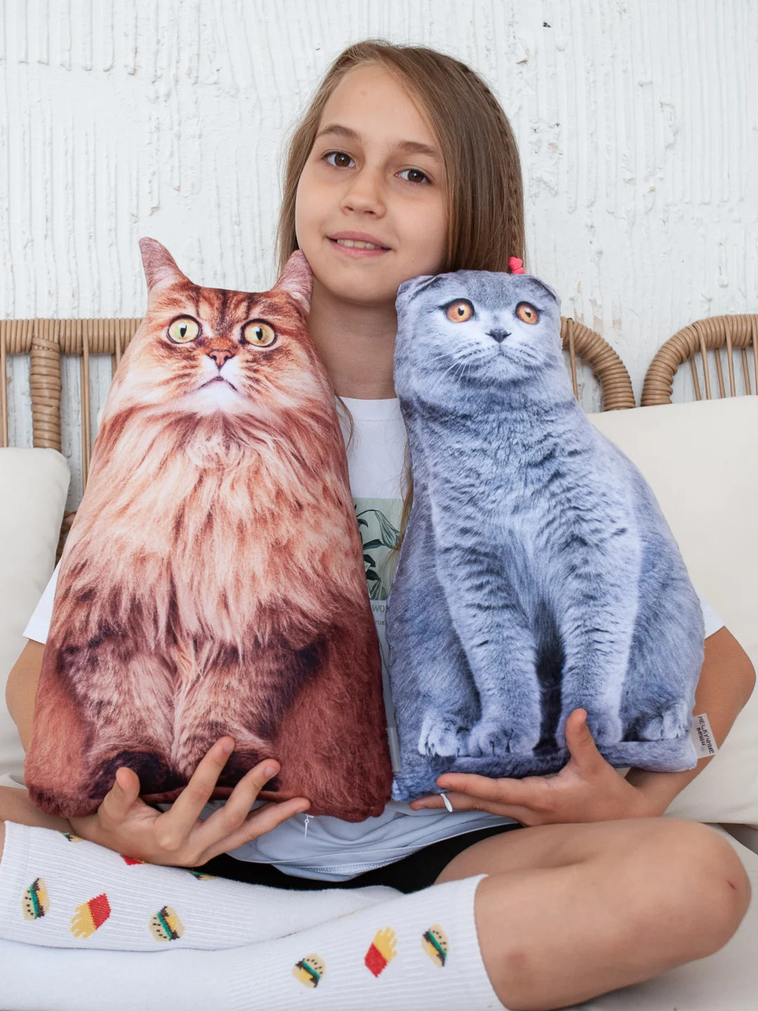 Мягкая подушка Кошка/Кот, реалистичная