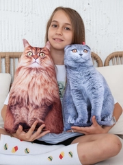 Мягкая подушка Кошка/Кот, реалистичная