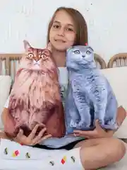 Мягкая подушка Кошка/Кот, реалистичная