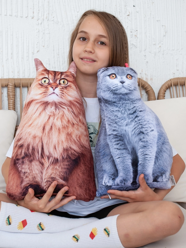 Мягкая подушка Кошка/Кот, реалистичная