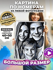 Картина по номерам на холсте из фото Qbrix 40х50 см