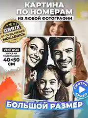 Картина по номерам на холсте из фото Qbrix 40х50 см
