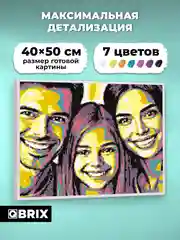Картина по номерам на холсте из фото Qbrix 40х50 см
