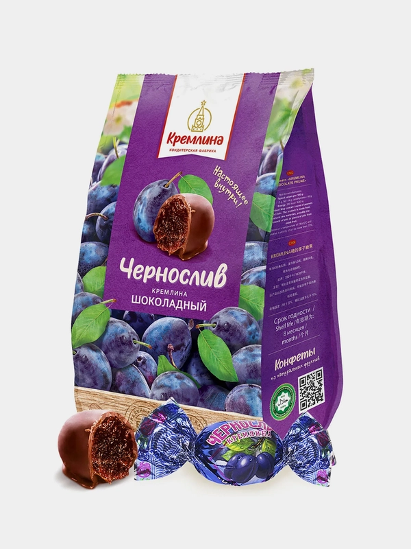 Конфеты Кремлина "Чернослив шоколадный", 190 г