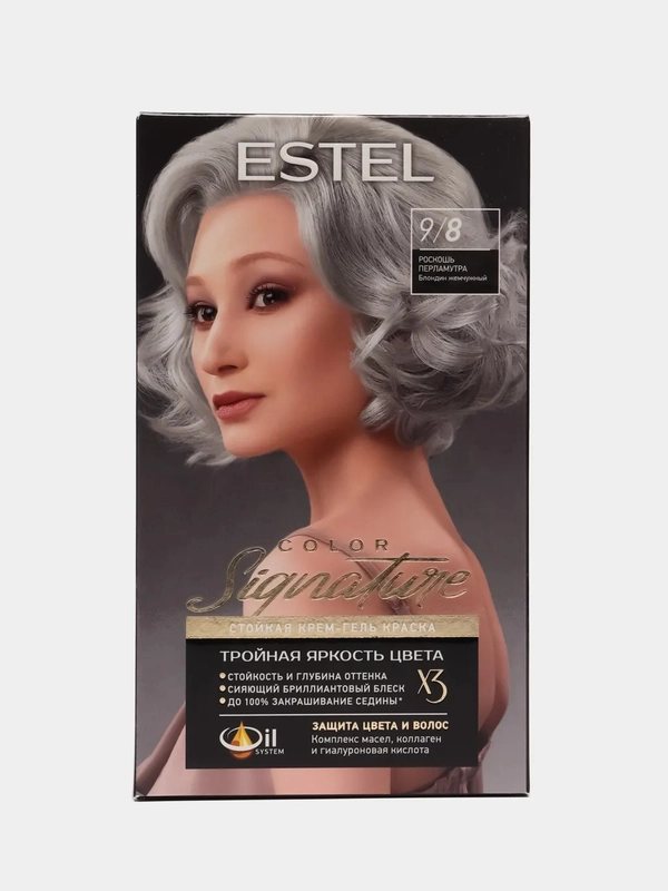 Стойкая крем-гель краска для волос ESTEL COLOR Signature 9/8 "Роскошь перламутра"