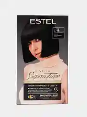 Стойкая крем-гель краска для волос 1/0 Estel Color Signature "Чёрный классический"