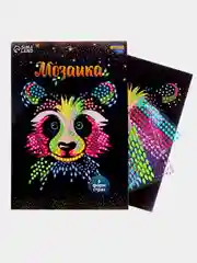 Серый аппликация стразами для детей. Мозаика Лиса, набор для творчества
