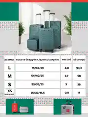 Тёмно-зелёный чемодан на колесах, ударопрочный, облегченный из полипропилена