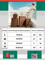 Шоколадный чемодан на колесах, ударопрочный, облегченный из полипропилена