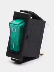 Зеленый клавишный переключатель 15A 250VAC, 20A 125VAC, выключатель с подсветкой