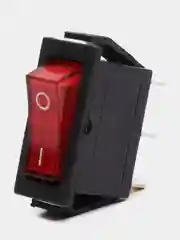 Красный клавишный переключатель 15A 250VAC, 20A 125VAC, выключатель с подсветкой