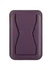 Фиолетовый картхолдер-подставка MagSafe Wallet для iPhone кожаный магнитный BROSCORP карман-кошелек