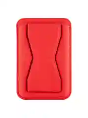 Красный картхолдер-подставка MagSafe Wallet для iPhone кожаный магнитный BROSCORP карман-кошелек