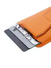 Коричневый картхолдер-подставка MagSafe Wallet для iPhone кожаный магнитный BROSCORP карман-кошелек