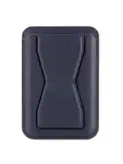 Синий картхолдер-подставка MagSafe Wallet для iPhone кожаный магнитный BROSCORP карман-кошелек