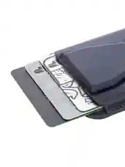 Синий картхолдер-подставка MagSafe Wallet для iPhone кожаный магнитный BROSCORP карман-кошелек