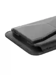 Черный картхолдер-подставка MagSafe Wallet для iPhone кожаный магнитный BROSCORP карман-кошелек