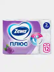 Туалетная бумага Zewa Плюс Сирень, 2 слоя, 12 рулонов