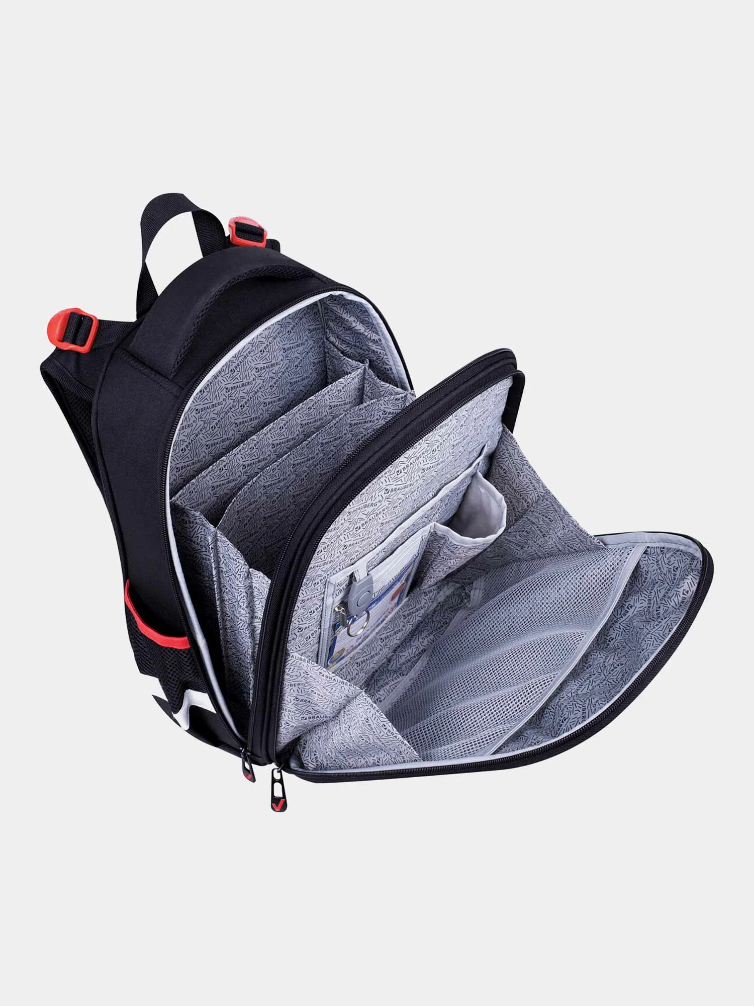 Рюкзак школьный для мальчика Brauberg Premium, 2 отделения, с брелком, City car, 271356