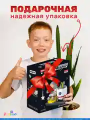 3d конструктор блочный "Космонавт", ночник светодиодный, 1588 деталей