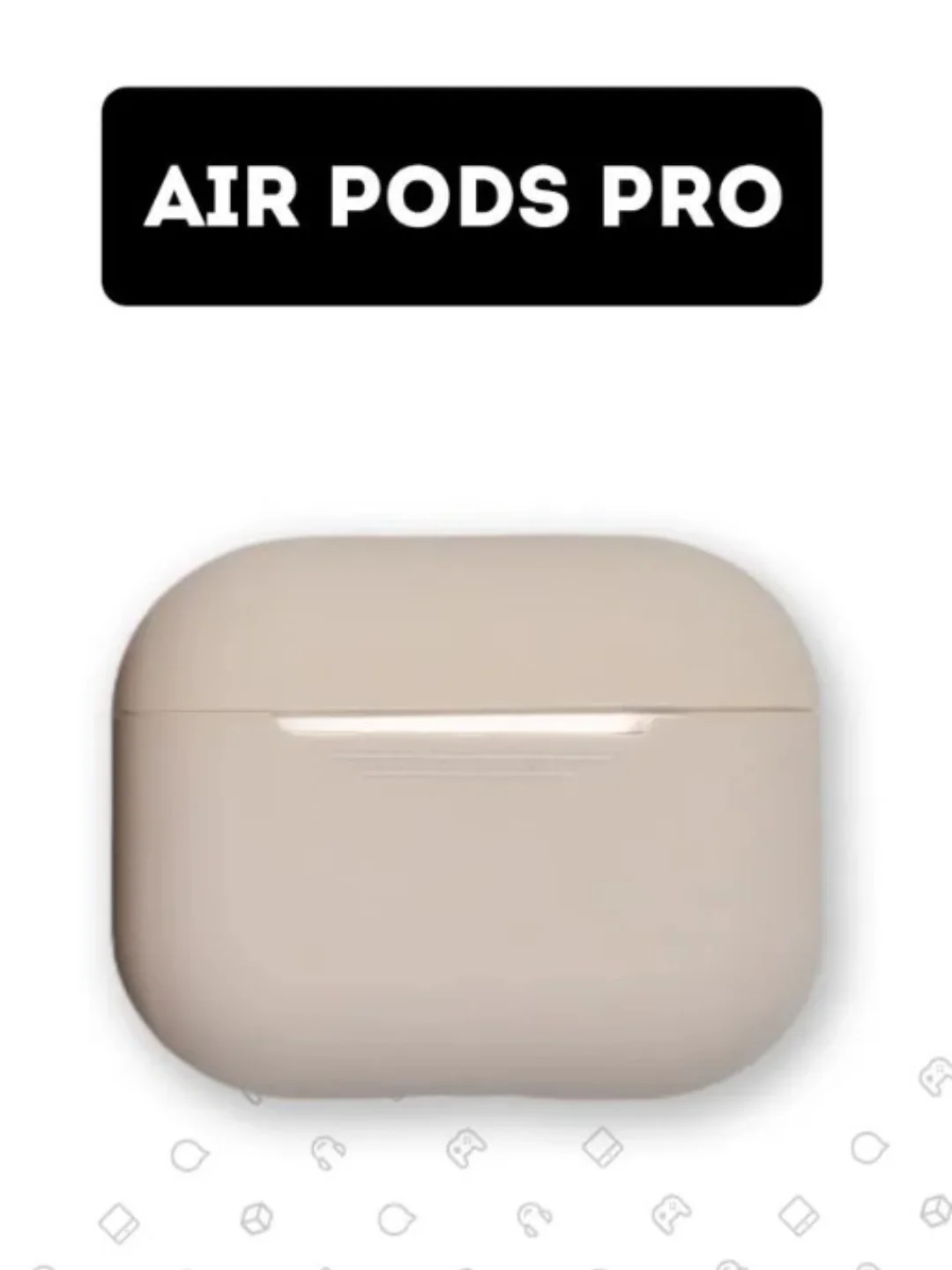 Светло-бежевый чехол для Airpods Pro силиконовый чехол для наушников аирподс про