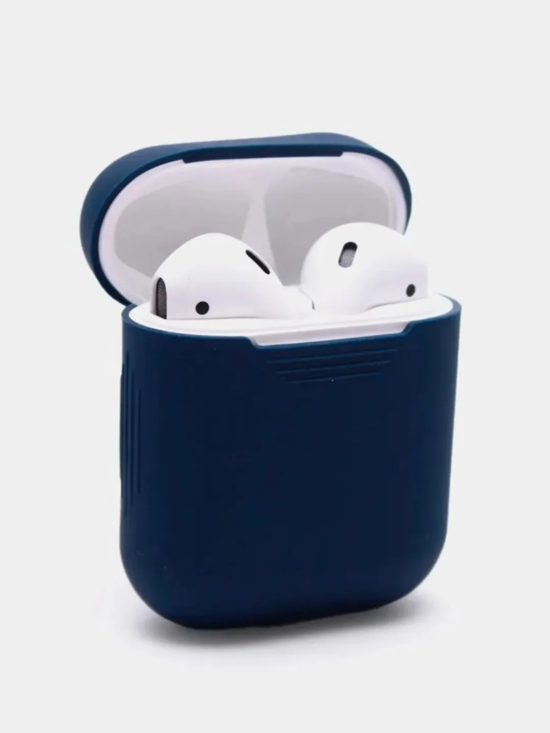 Темно-синий чехол для Apple AirPods 1, AirPods 2 силиконовый