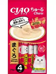 Лакомство INABA CIAO CHURU для кошек Пюре из тунца, стик 14г, 4 шт.