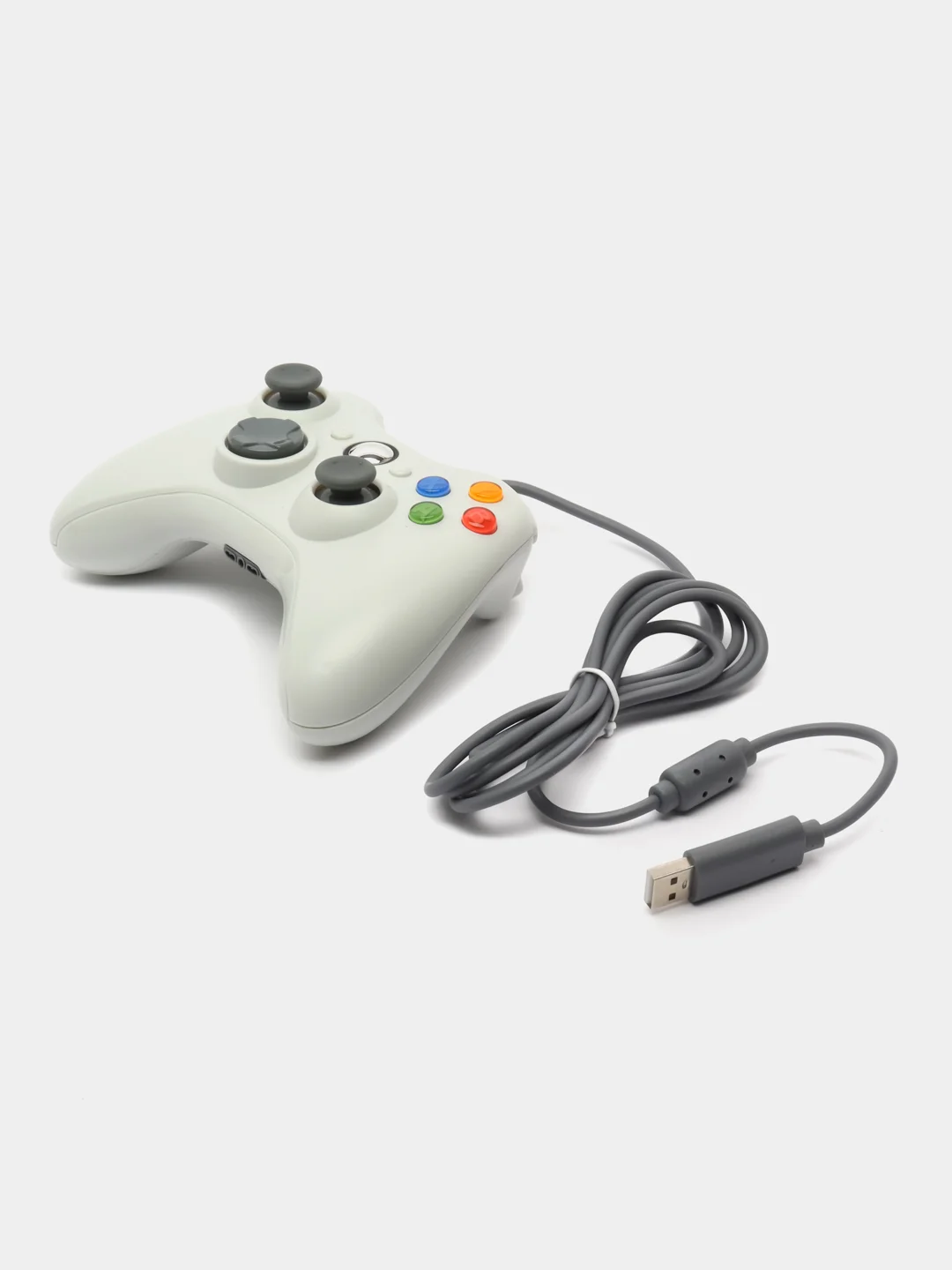Белый геймпад для XBOX и ПК проводной