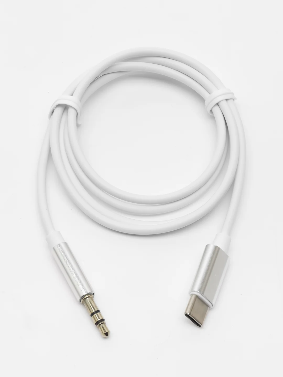Белый аудио кабель переходник Type-C / Jack 3.5мм / aux кабель переходник TYPE-C JACK 3.5
