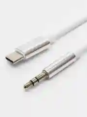 Белый аудио кабель переходник Type-C / Jack 3.5мм / aux кабель переходник TYPE-C JACK 3.5