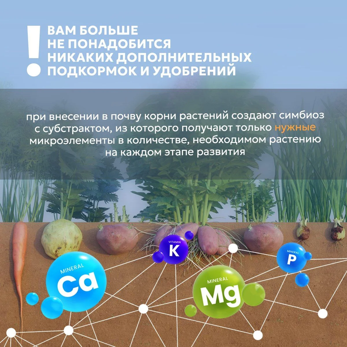 Универсальное удобрение для сада и огорода, для рассады, подкормки овощей и цветов, 500 г