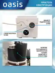 Белый насос канализационный "making Oasis everywhere" SD-250