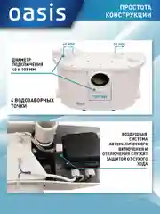 Белый насос канализационный "making Oasis everywhere" ST-600