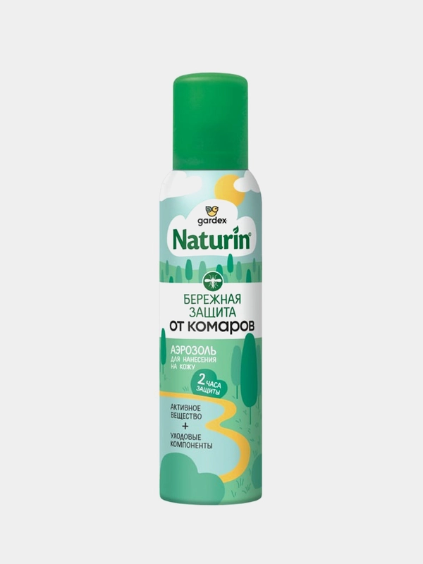Аэрозоль от комаров Gardex Naturin "Бережная защита", 150 мл