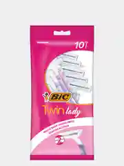 Бритва женская одноразовая, 2 лезвия, 5 пастельных тонов, BIC Twin Lady, 10 шт