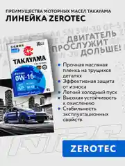 Моторное масло TAKAYAMA SAE 0W-16, ILSAC GF-6B, API SP, синтетическое, 4 л
