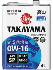 Моторное масло TAKAYAMA SAE 0W-16, ILSAC GF-6B, API SP, синтетическое, 4 л