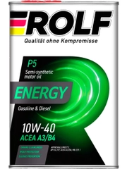 Моторное масло ROLF ENERGY SAE 10W-40, API SL/CF Полусинтетическое 4 л